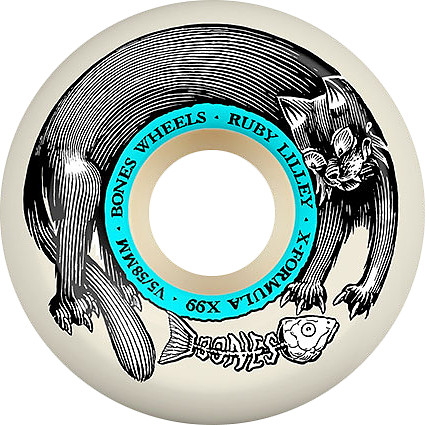 BONES X-FORMULA RUBY LILLEY BLACK CAT V5 SIDECUTS 58MM 99A (Set of 4)