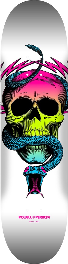 POWELL MCGILL SKULL & SNAKE LIME FADE/WHITE DECK 8.0