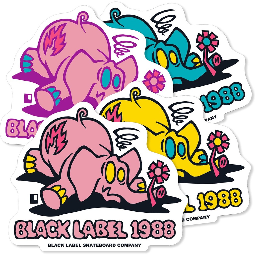 BLACK LABEL PINK ELEPHANT LARGE 3.75 X 3.125 STICKER