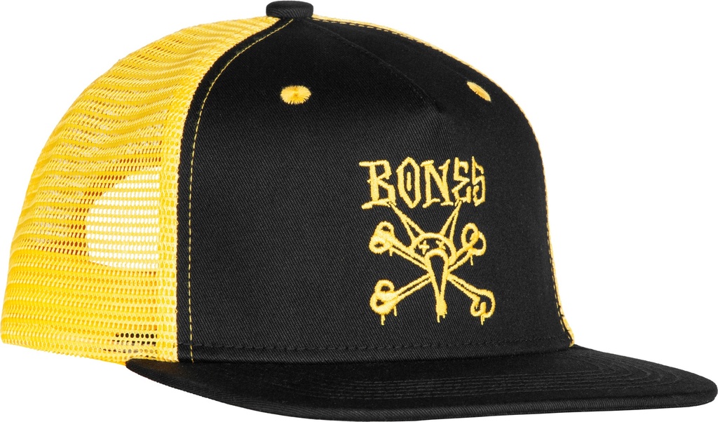 BONES TWO TONE TRUCKER HAT BLACK/GOLD