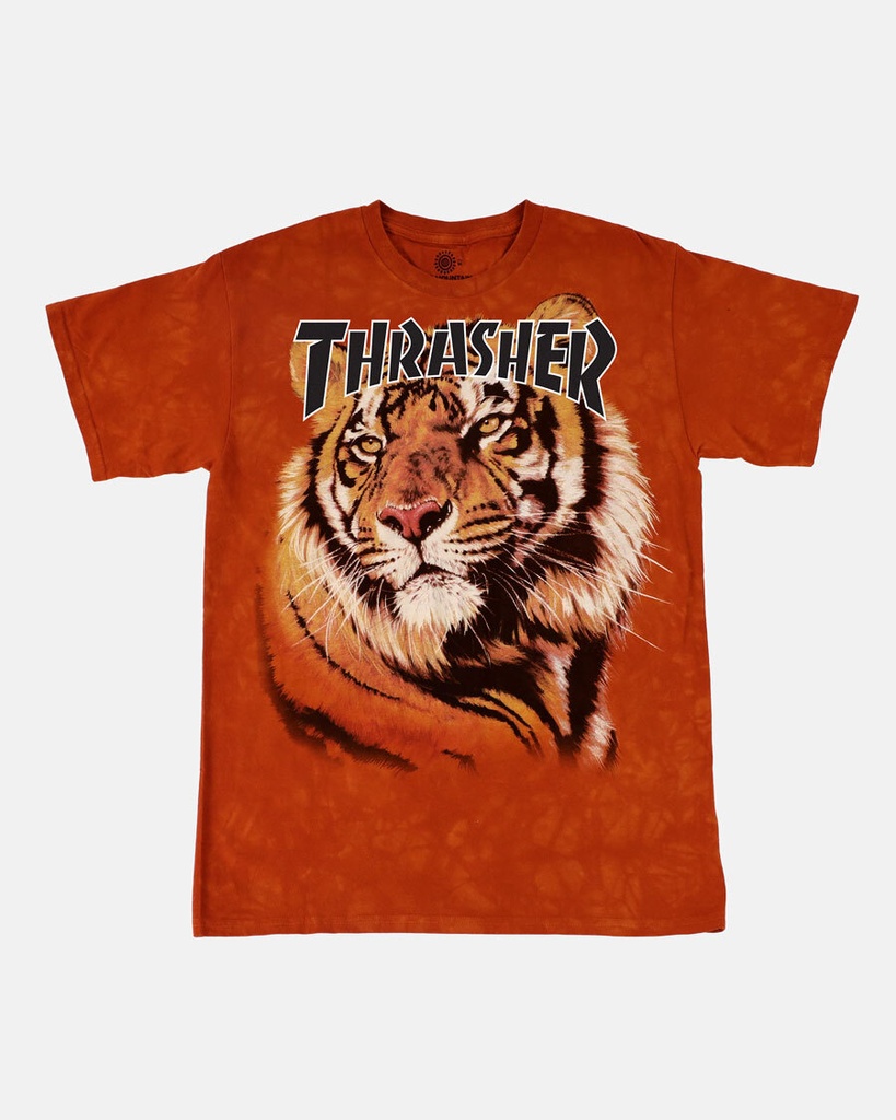 THRASHER X MOUNTAIN TIGER HAND-DYED ORANGE SS L
