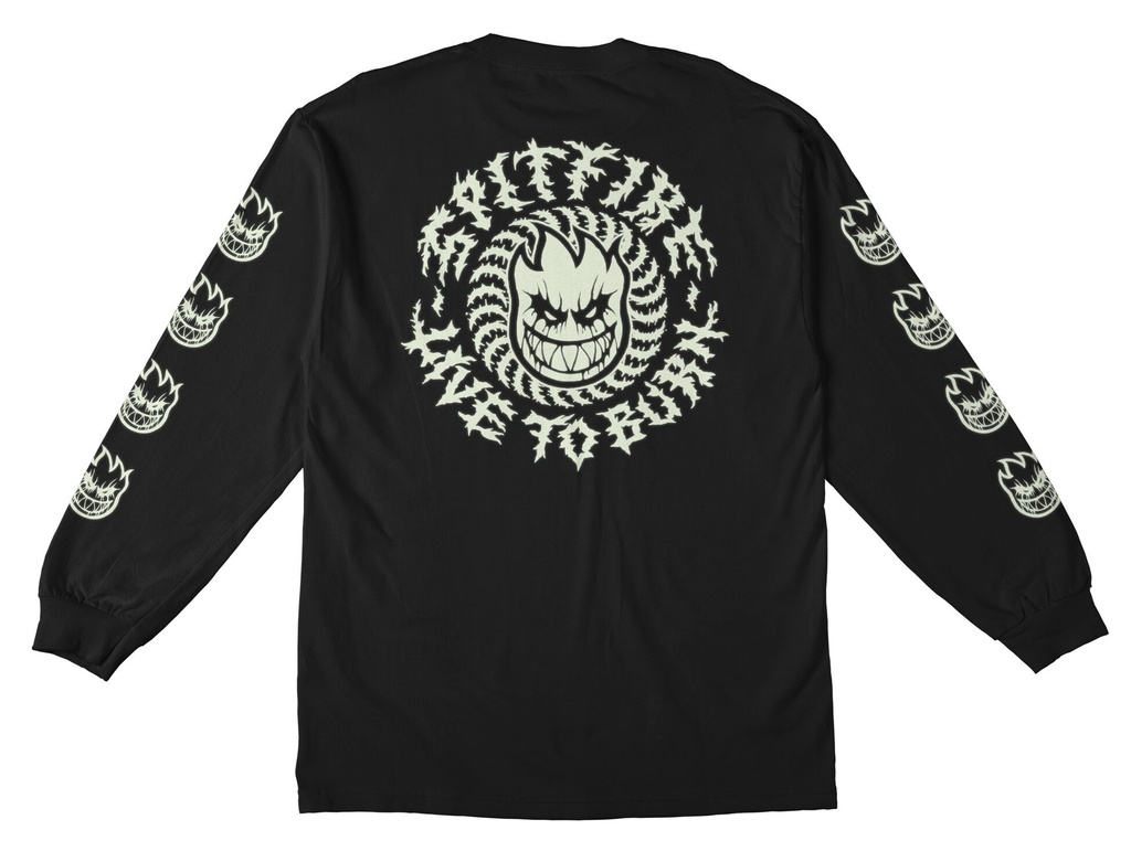 SPITFIRE DEATHMASK CLASSIC GLOW BLACK LS L