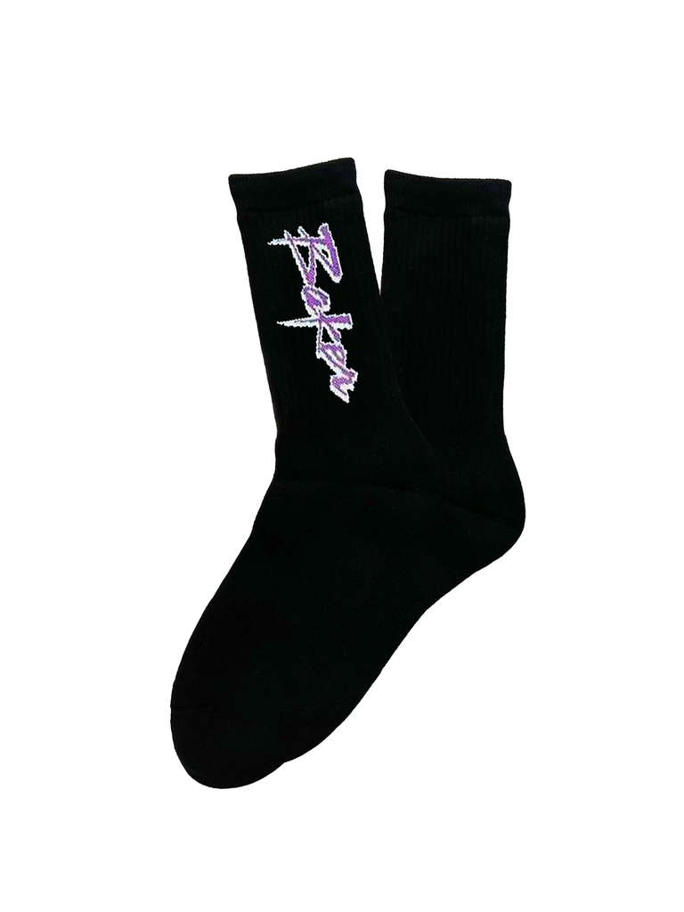 BAKER PURPLE PAIN SOCKS BLACK