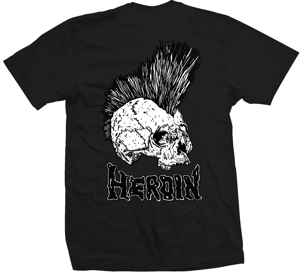 HEROIN PUNK SKULL BLACK SS M