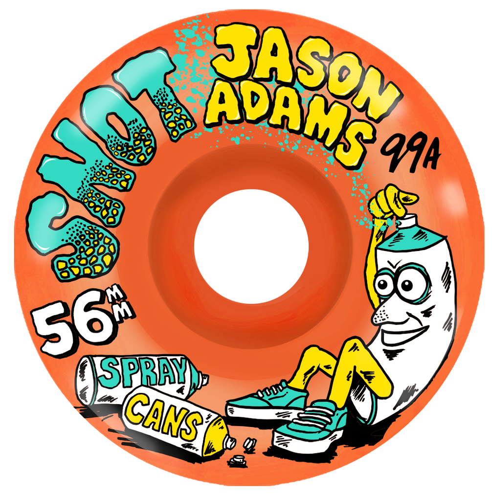 SNOT JASON ADAMS SPRAY CAN NEON ORANGE CONICAL 56MM 99A (Set of 4)