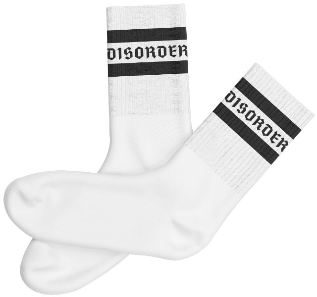 DISORDER STAPLE LOGO SOCKS WHITE