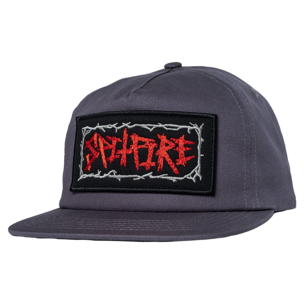 SPITFIRE GASMASK SCRIPT PATCH SNAPBACK CHARCOAL
