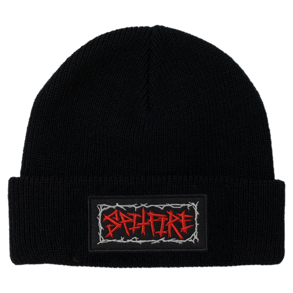 SPITFIRE GAS MASK SCRIPT BEANIE BLACK