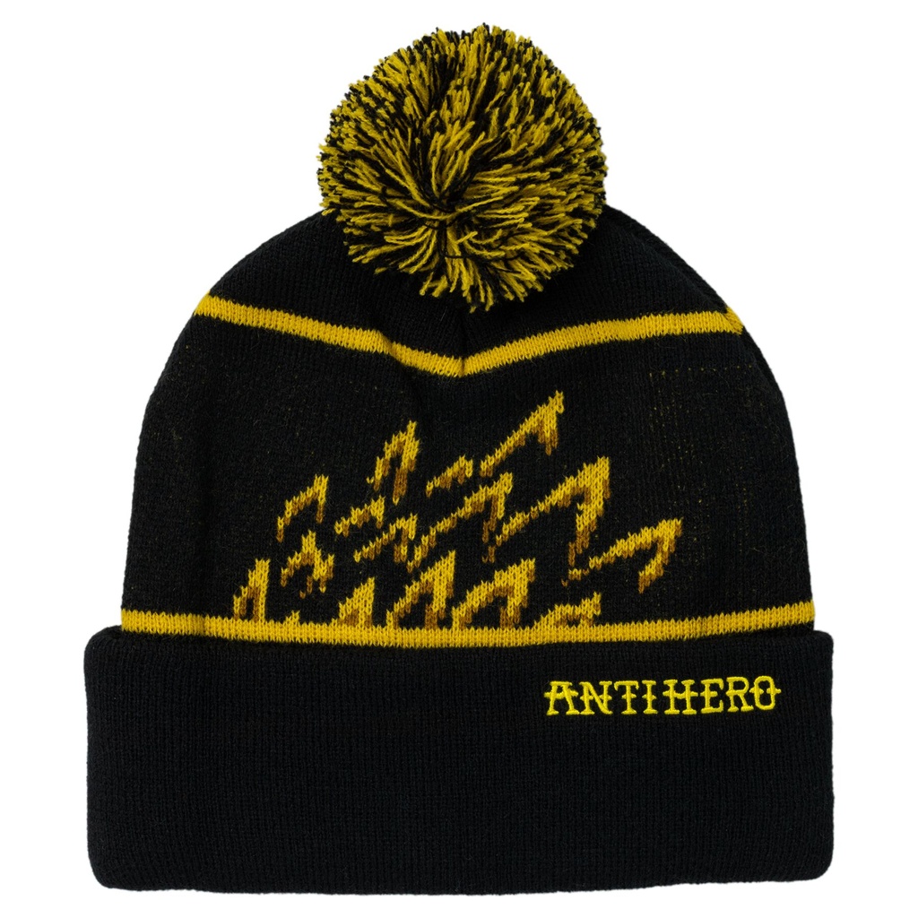 ANTI-HERO FULL EAGLE POM BEANIE BLACK/YELLOW