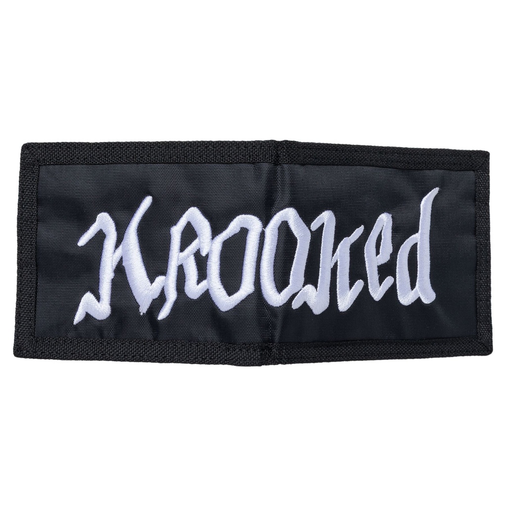 KROOKED DOUBLE OK BIFOLD WALLET BLACK