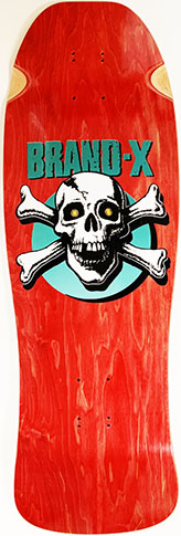 BRAND-X TEAM KNUCKLEHEAD ASSORTED STAINS OG FISH SHAPED DECK 10.00 X 30.75 (HAND SCREENED)