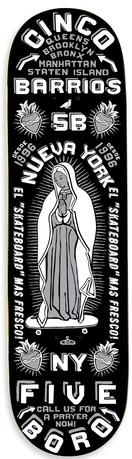 5 BORO TEAM CINCO BARRIOS BLACK DECK 8.75