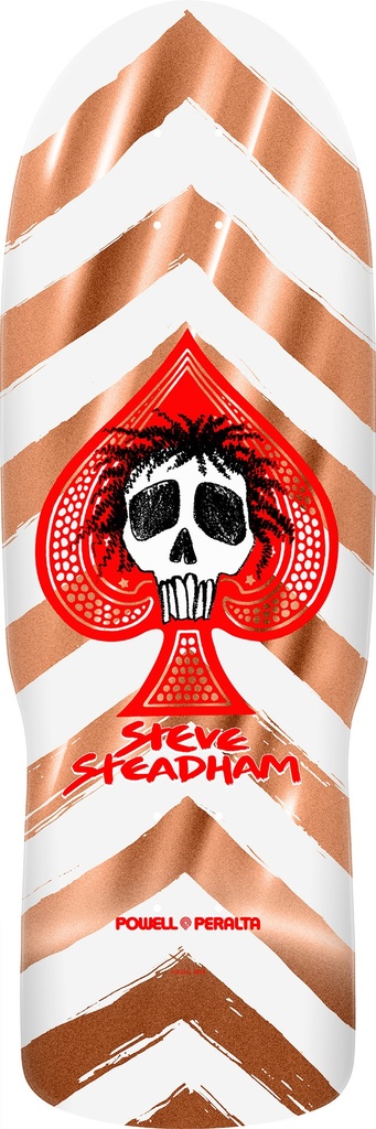 POWELL STEVE STEADHAM SKULL & SPADE COPPER FOIL SHAPED DECK 10.0 X 30.125
