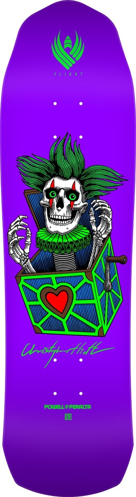 POWELL CHRIS HIETT SKULL SHAPED FLIGHT DECK 8.5 X 31.20