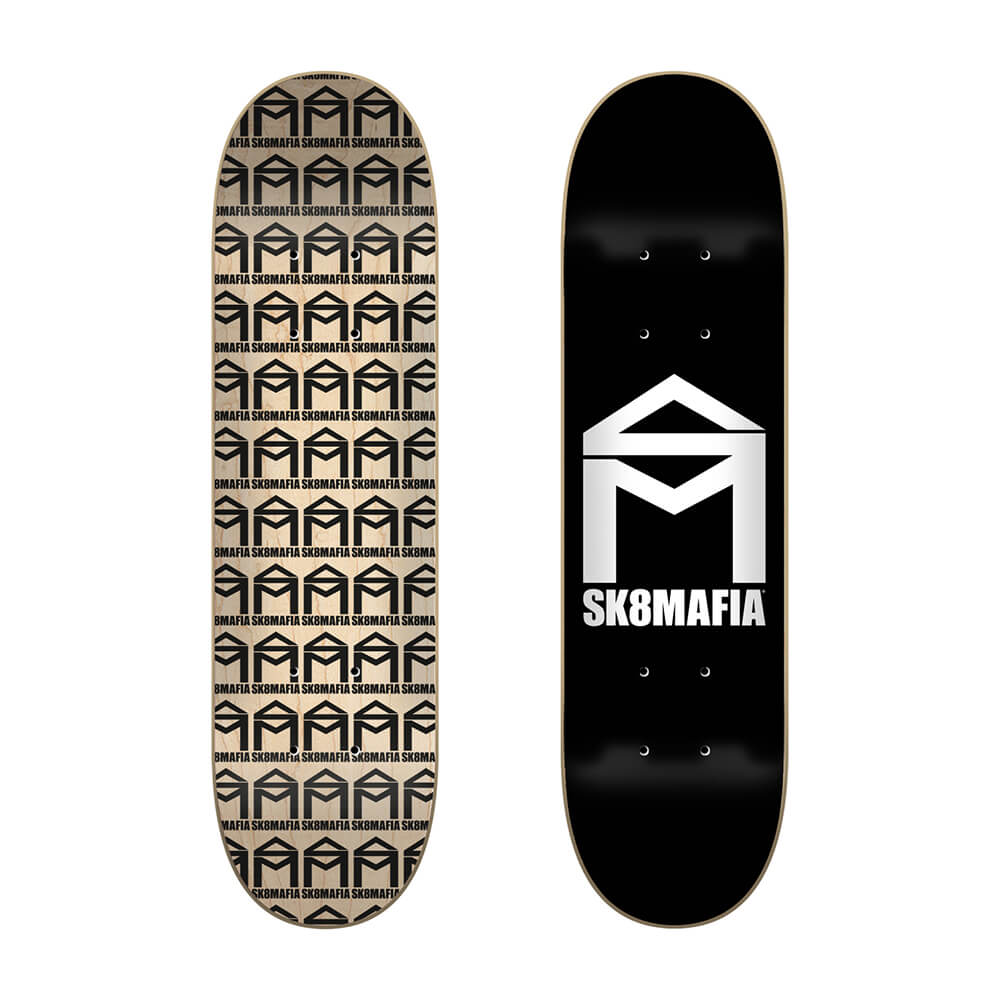SK8MAFIA TEAM HOUSE LOGO BLACK MICRO DECK 6.0 X 23.5