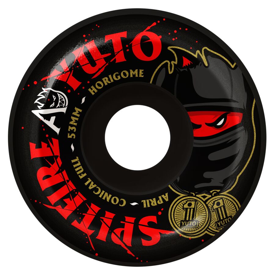 SPITFIRE FORMULA FOUR APRIL YUTO BLACK CONICAL FULL 53MM 99D (Set of 4)