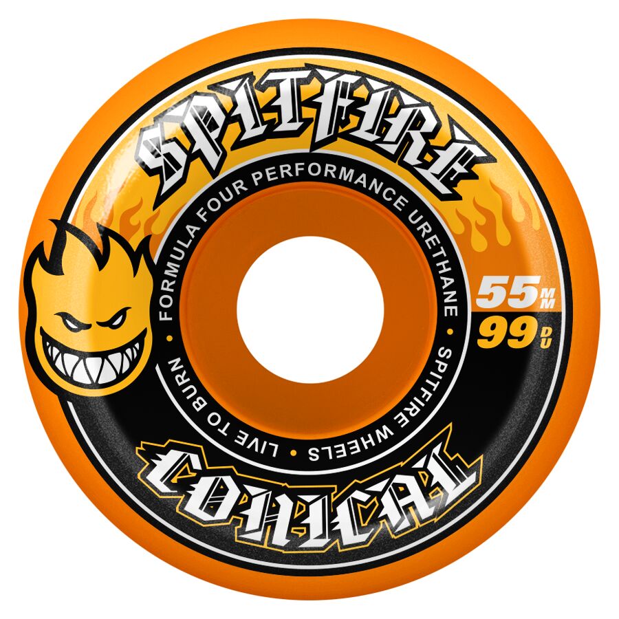 SPITFIRE FORMULA FOUR CONICAL ORANGE 55MM 99D (Set of 4)