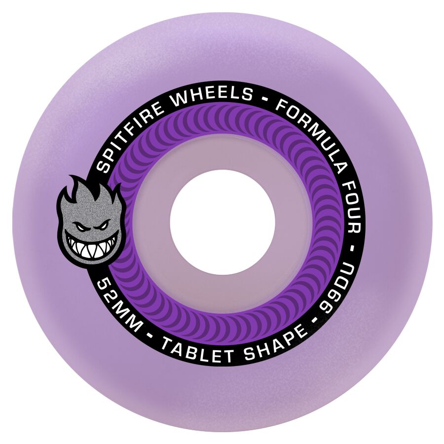 SPITFIRE FORMULA FOUR TABLETS PURPLE 52MM 99D (Set of 4)