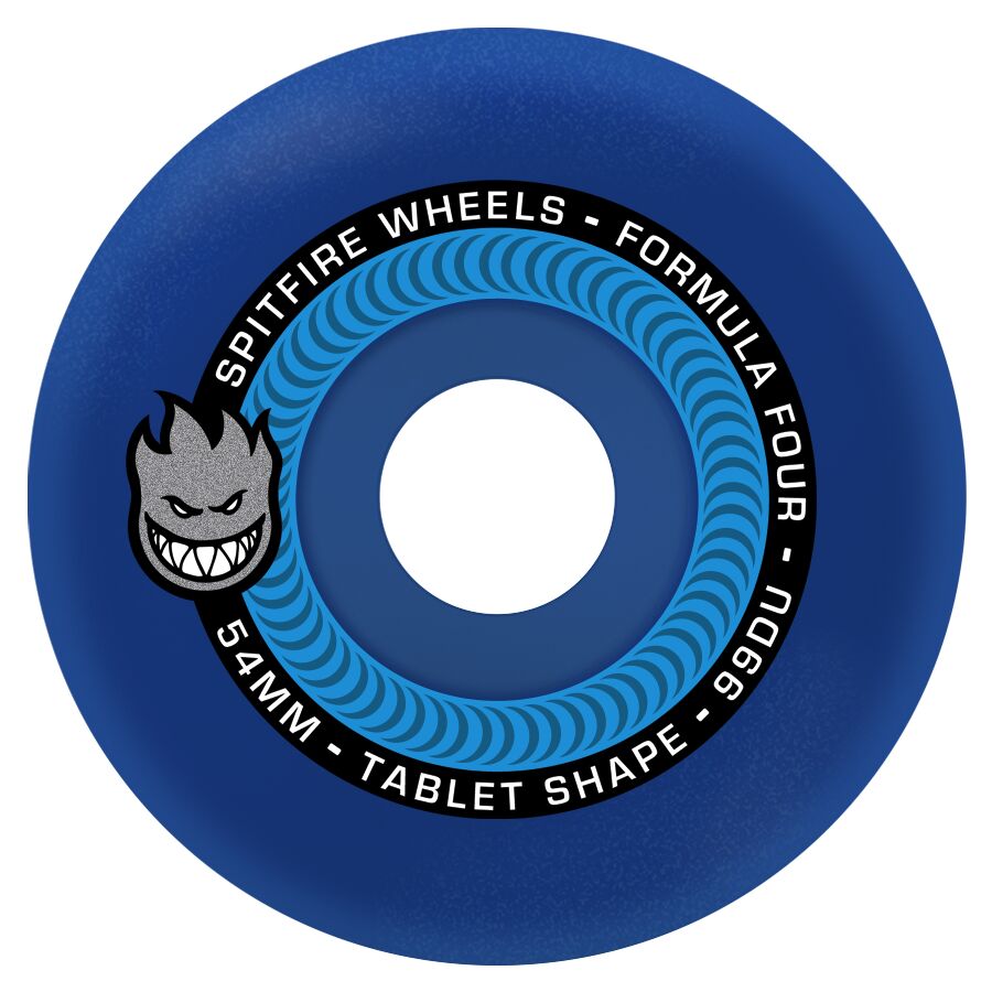 SPITFIRE FORMULA FOUR TABLETS BLUE 54MM 99D (Set of 4)