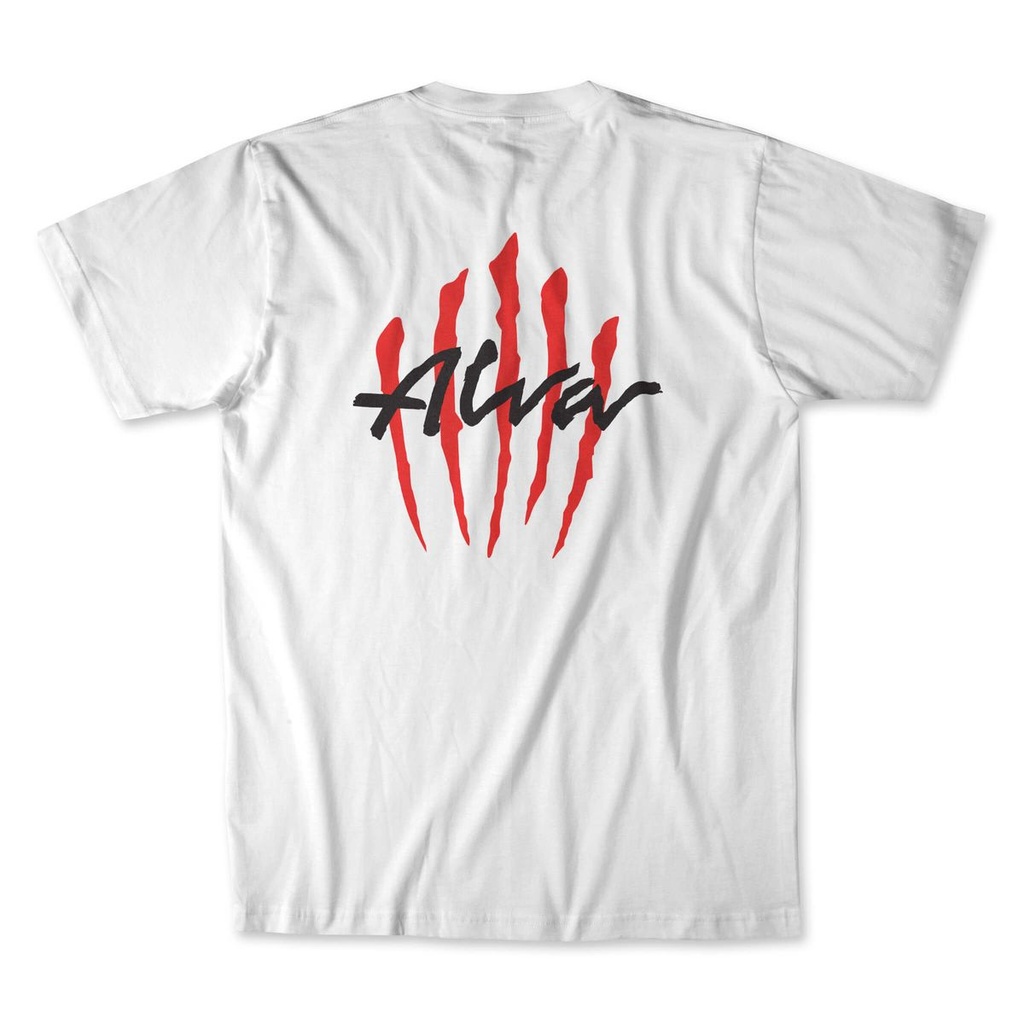 ALVA SCRATCH LOGO WHITE SS M