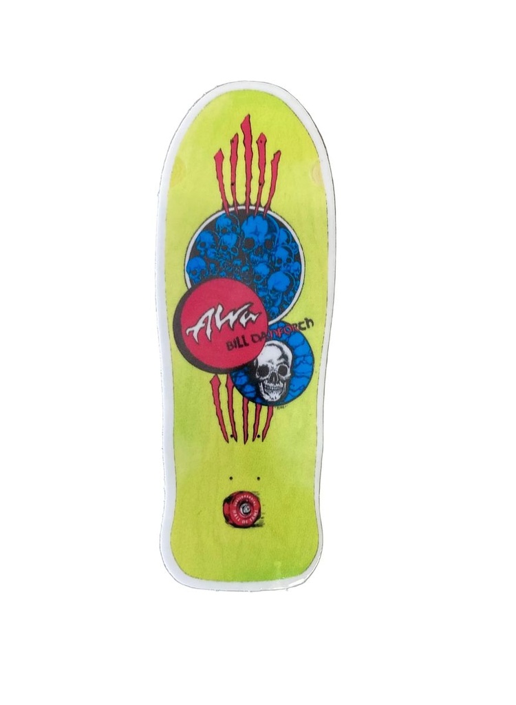ALVA DANFORTH CIRCLE OF SKULLS HALL OF FAME DECK STICKER