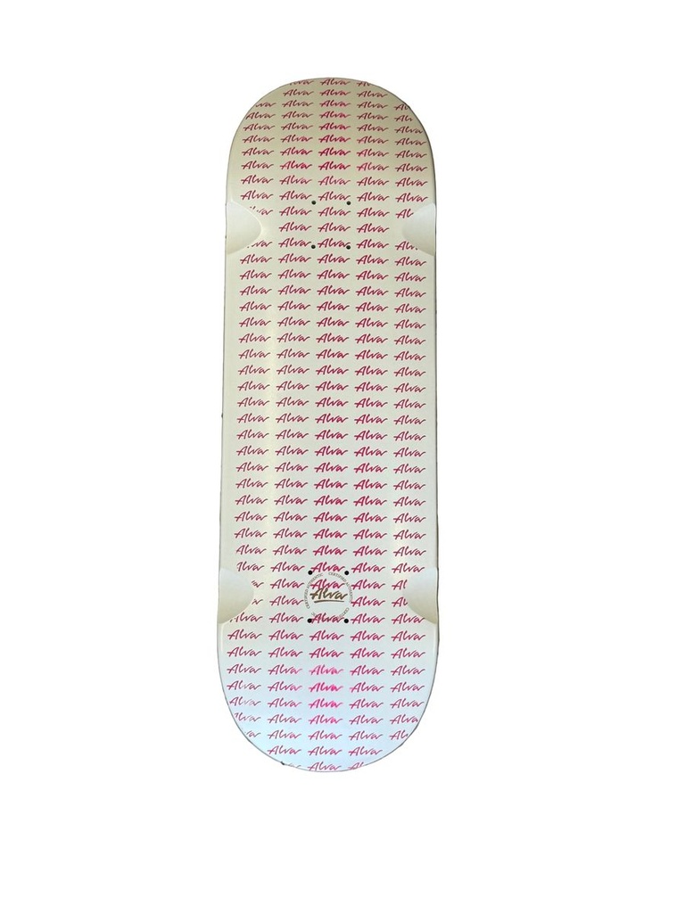 ALVA TEAM POPSICLE WHITE PINK OG MULTI LOGO WHEEL WELLS DECK 10.0 X 33.0