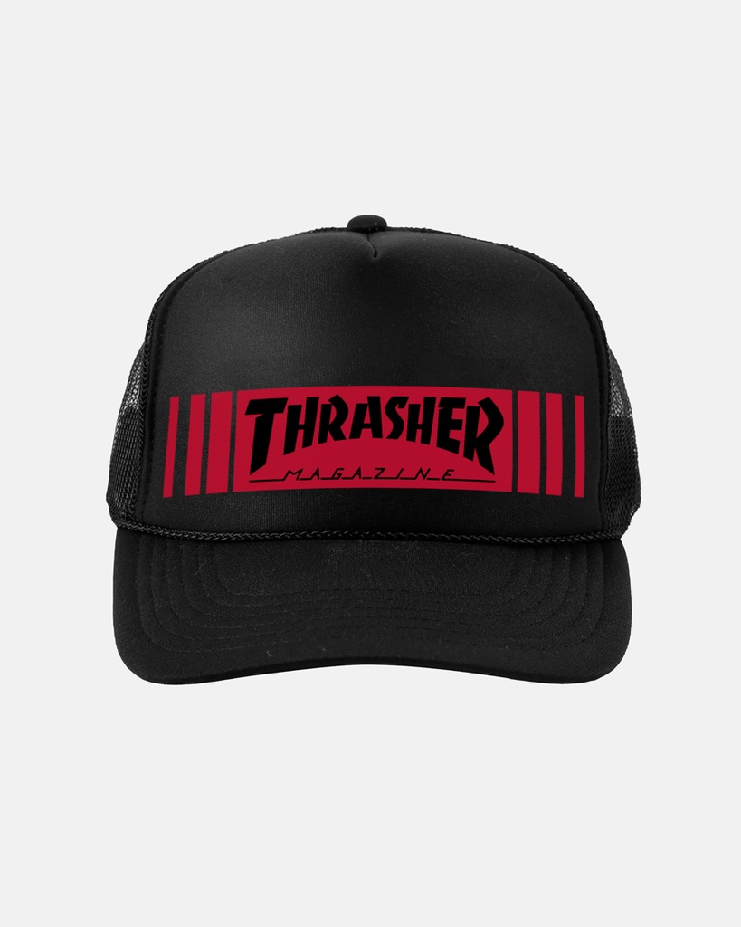 THRASHER BAR TRUCKER HAT BLACK