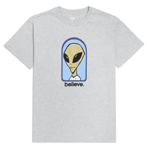 ALIEN WORKSHOP BELIEVE HEATHER GREY SS L
