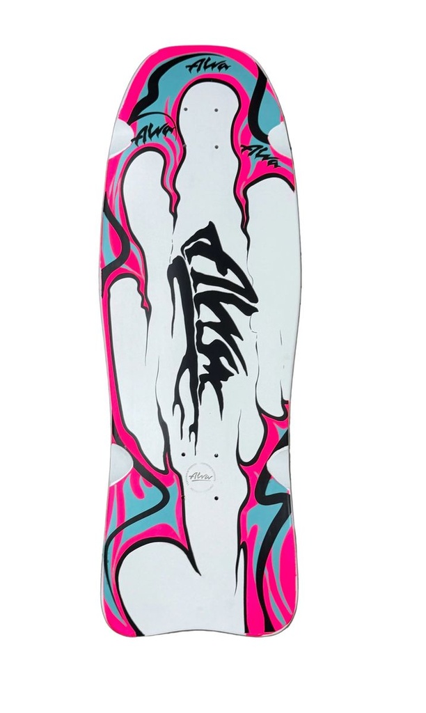 ALVA MODERN AGGRESSION FISH WHITE SHAPED WHEEL WELLS DECK 9.75 X 31.5