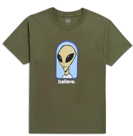 ALIEN WORKSHOP BELIEVE FATIGUE GREEN SS XL