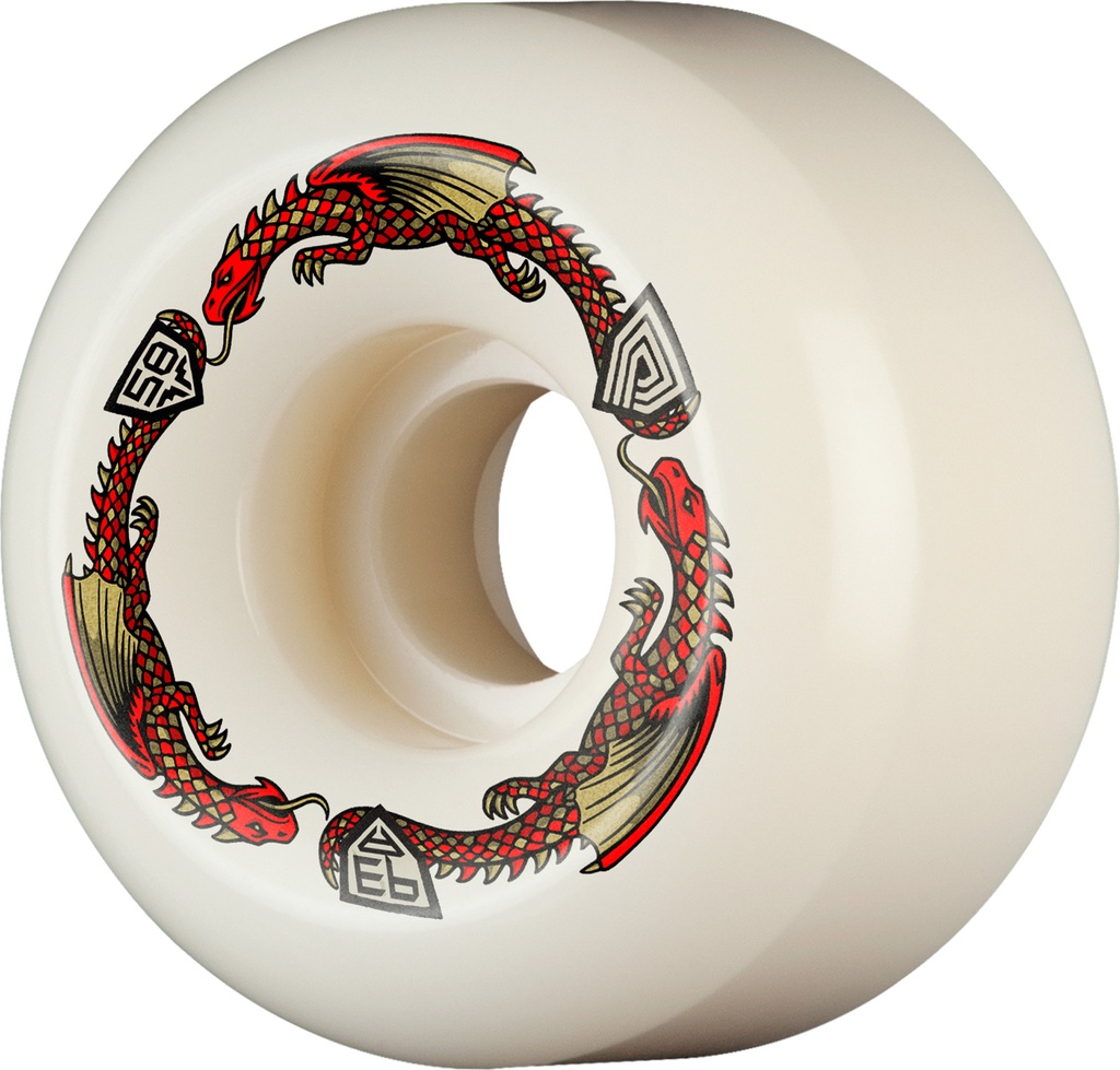 POWELL DRAGON FORMULA RED RATBONES II SHAPE 58MM X 33MM 93A (Set of 4)