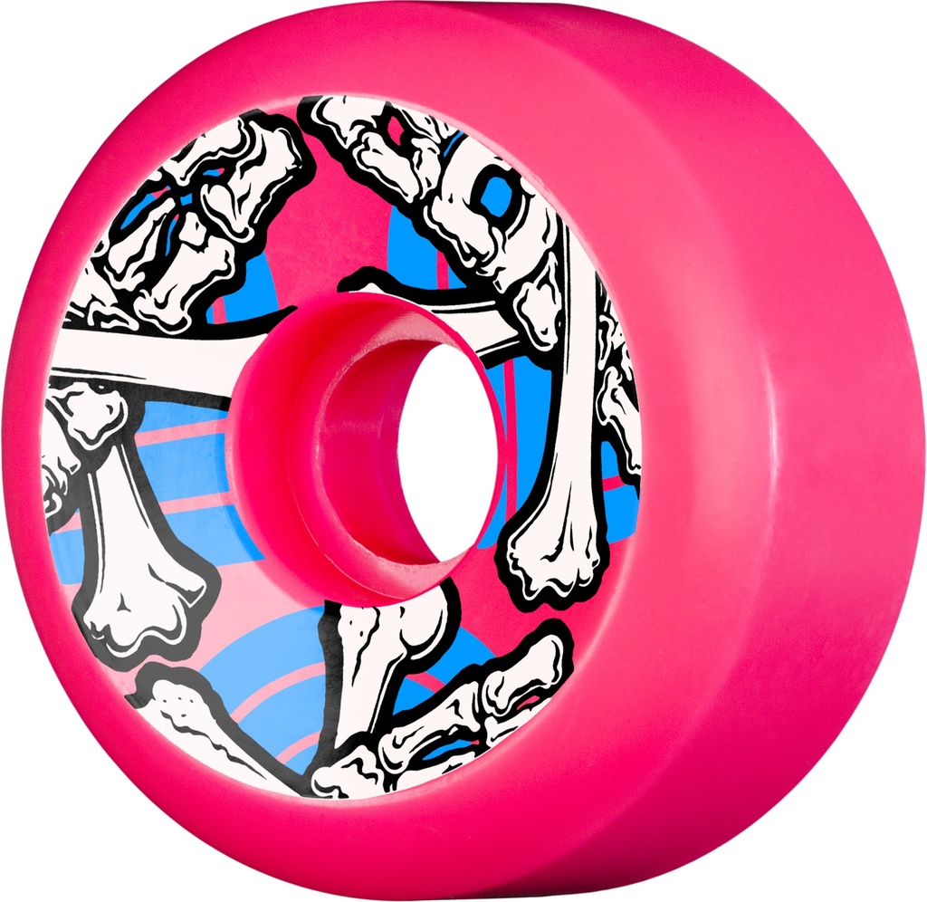 POWELL CROSS BONES 64MM X 35MM 97A PINK (Set of 4)
