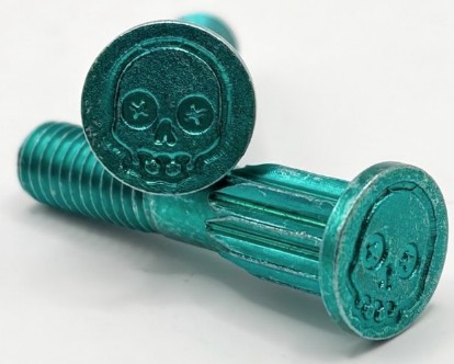 SCREW CITY SKULL BLUE 1"