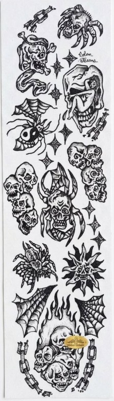 PVBLIC DOMAIN SPIDER SKULL PERFORATED GRIP TAPE SHEET 9.00 X 33.00