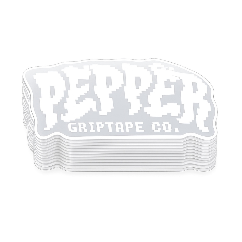 PEPPER 8 BIT LOGO 5" STICKER