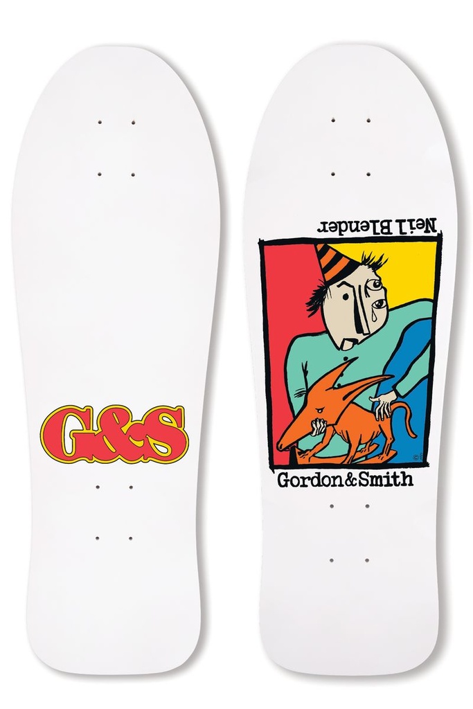 G&S NEIL BLENDER ROCKING DOG REISSUE SHAPED DECK 10.0 X 30.0