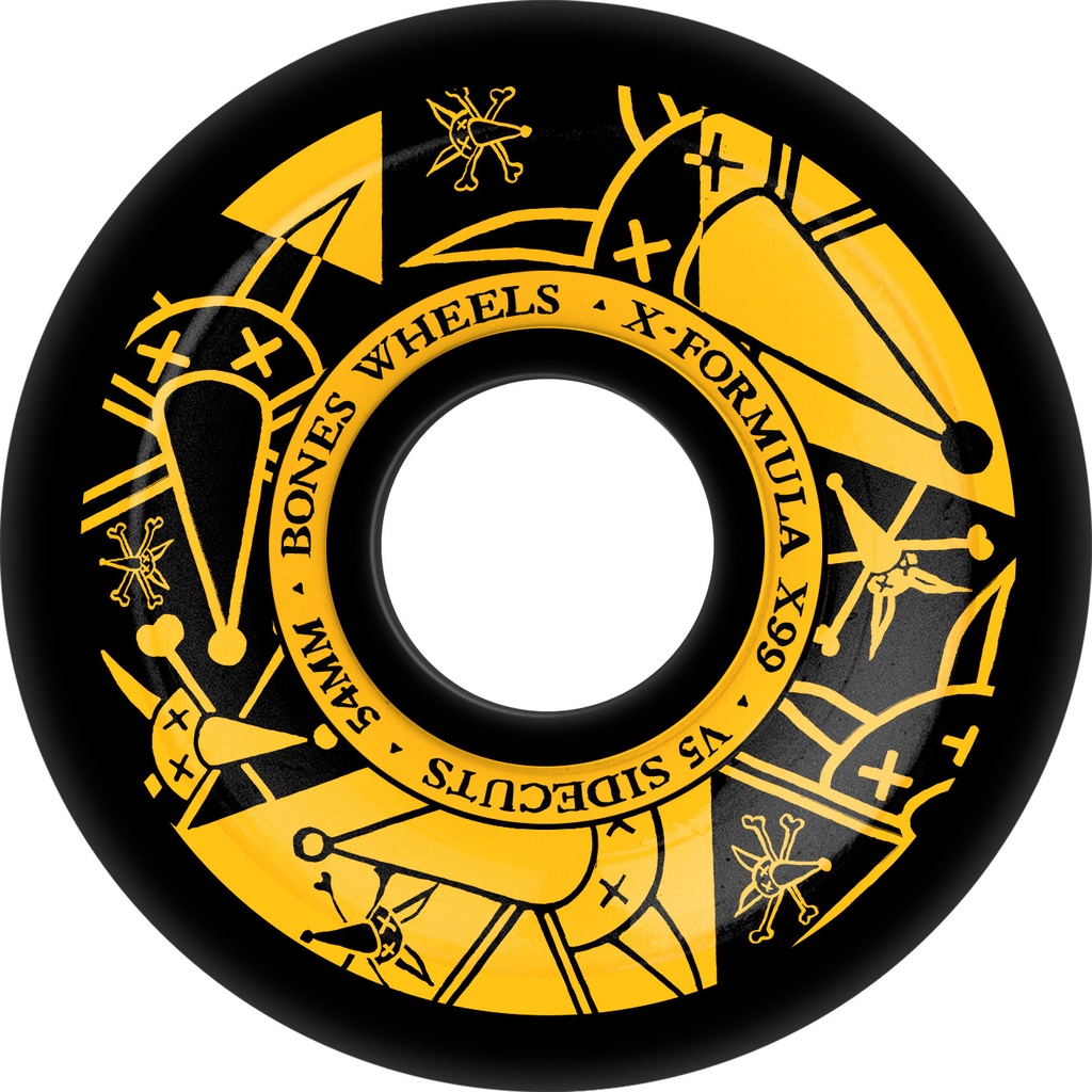 BONES X-FORMULA VATO NOIR V5 SIDECUTS 54MM 99A BLACK (Set of 4)