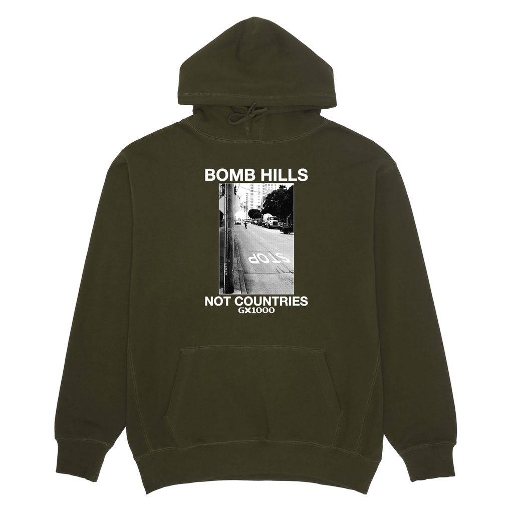 GX1000 BOMB HILLS NOT COUNTRIES GREEN/WHITE HD/SWT XL