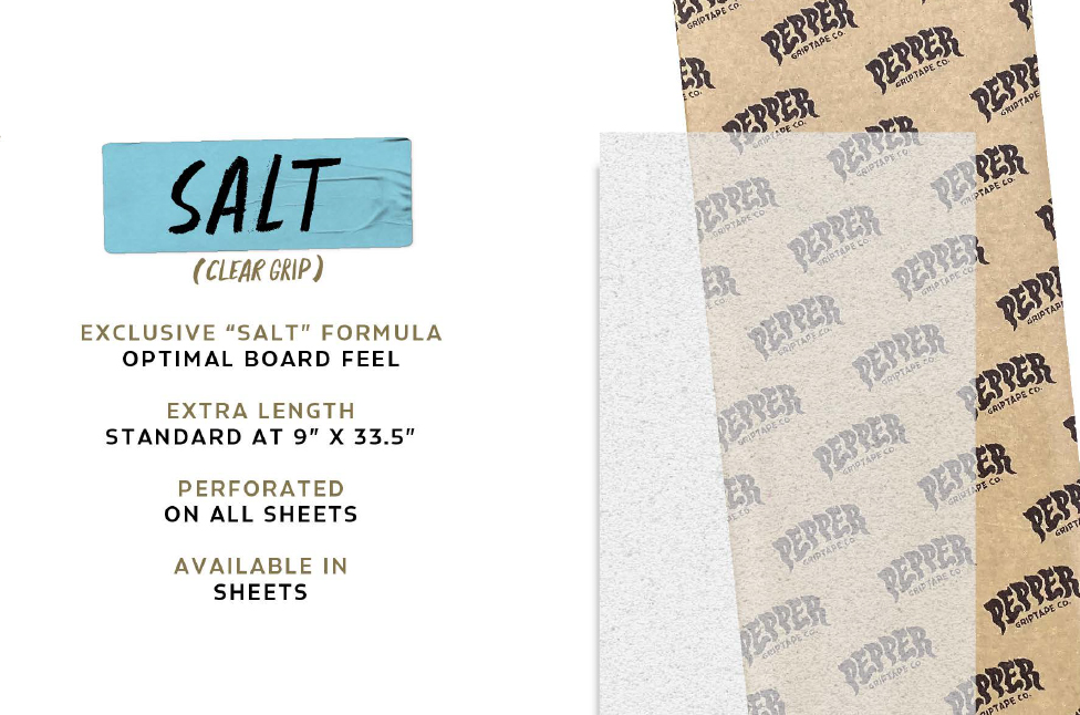 PEPPER SALT CLEAR GRIPTAPE 10.5 X 33.50 100/BOX