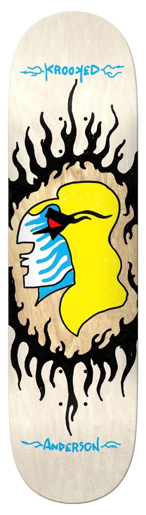 KROOKED MANDERSON PINK FLAME DECK 8.38