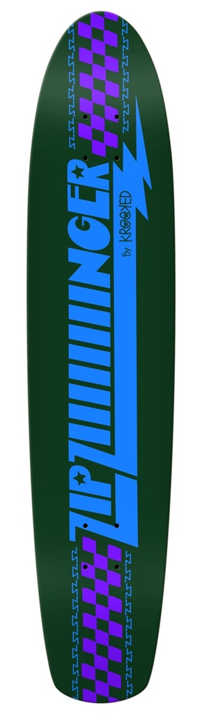 KROOKED TEAM ZIIIIIIIIIINGER LONGBOARD SHAPED DECK 7.70