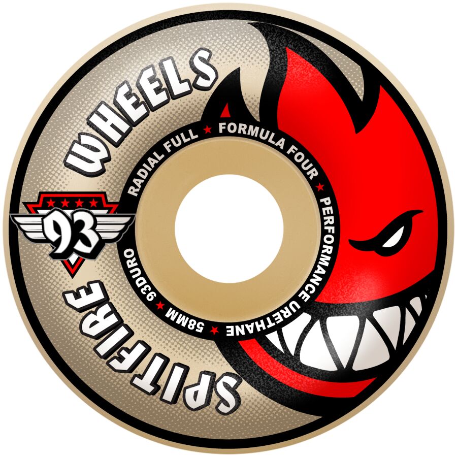 SPITFIRE FORMULA FOUR RADIAL FULL 58MM 93D (Set of 4)