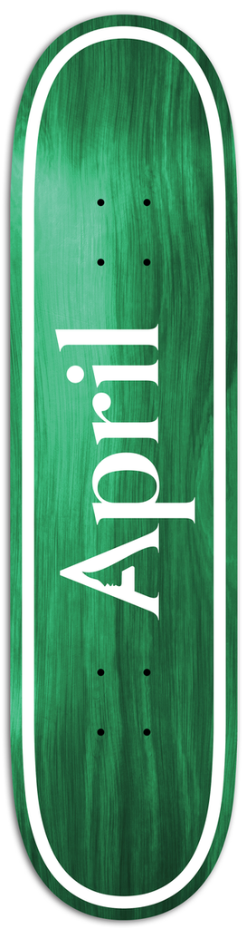 APRIL TEAM OG LOGO GREEN TWIN TAIL DECK 8.50
