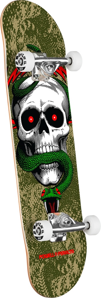 POWELL MCGILL SKULL & SNAKE OLIVE/METALLIC GOLD COMPLETE 8.25 X 31.95