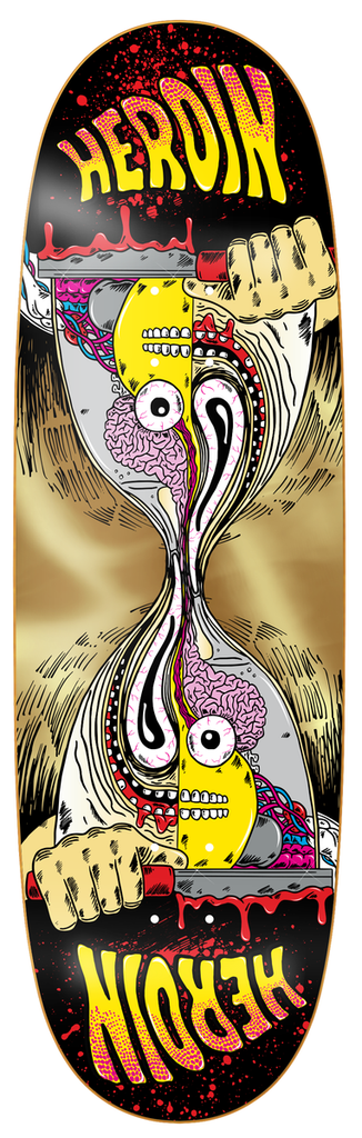HEROIN TEAM MERGED RAZOREGG GOLD SHAPED DECK 9.75