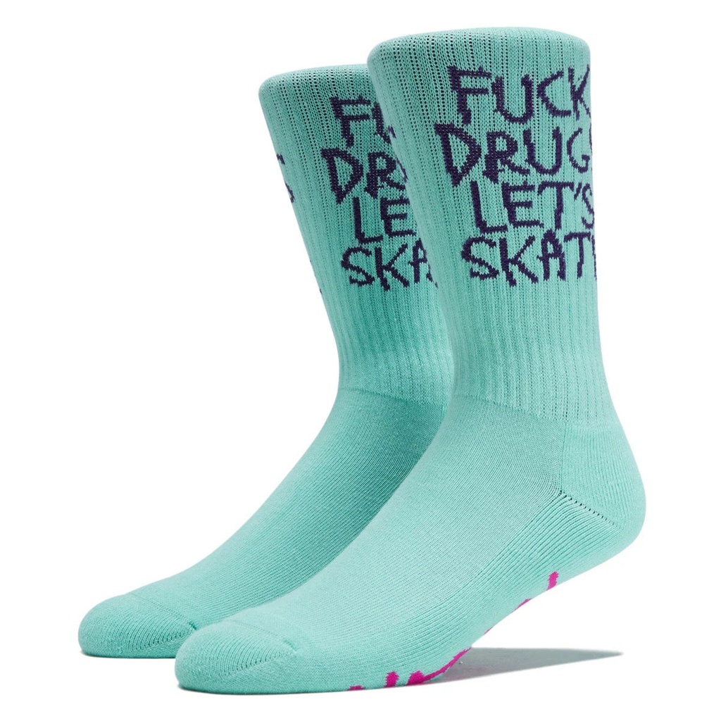 HEROIN FUCK DRUGS SOCKS GREEN