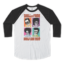 GIRL SKULL OF FAME WORLD TOUR 3/4 SLEEVE WHITE/BLACK L
