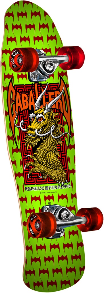 POWELL CABALLERO STREET DRAGON LIME CRUISER COMPLETE 8.0 X 29.5