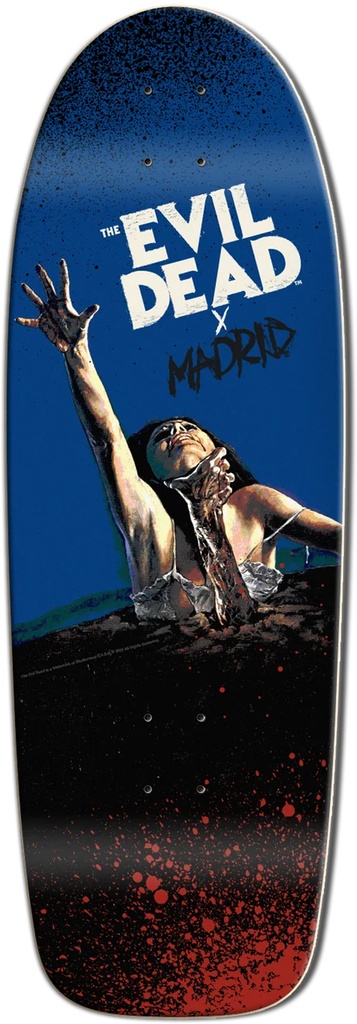 MADRID X EVIL DEAD 45TH ANNIVERSARY GRABBER SHAPED DECK 10.00X30.00 (LIMITED AND HAND NUMBERED)
