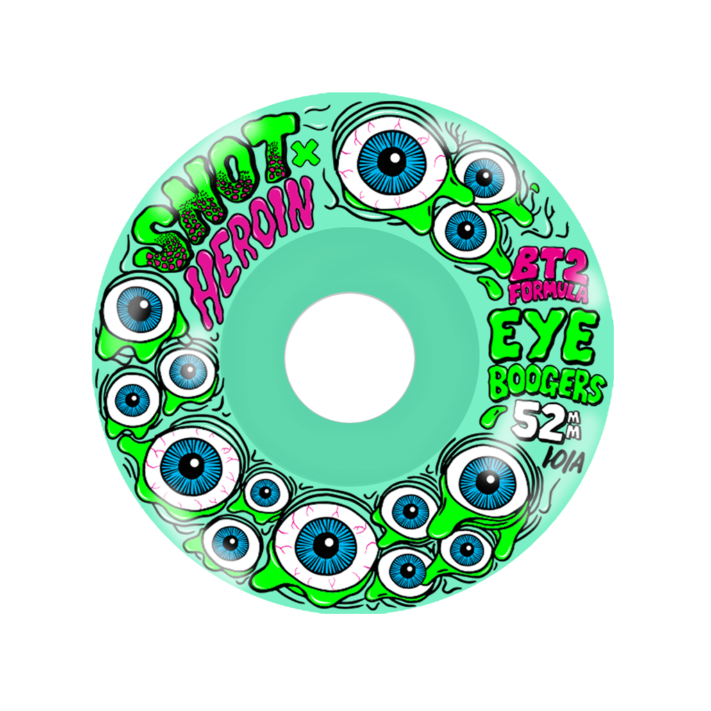 SNOT X HEROIN EYE BOOGERS CLEAR GREEN 52MM 101A (Set of 4)